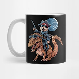 Cat Dinosaur Wagon Mug